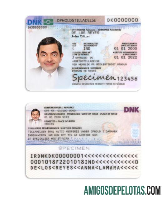 Autorização de residência na Dinamarca exemplo